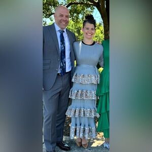 Ruffle pleated dress